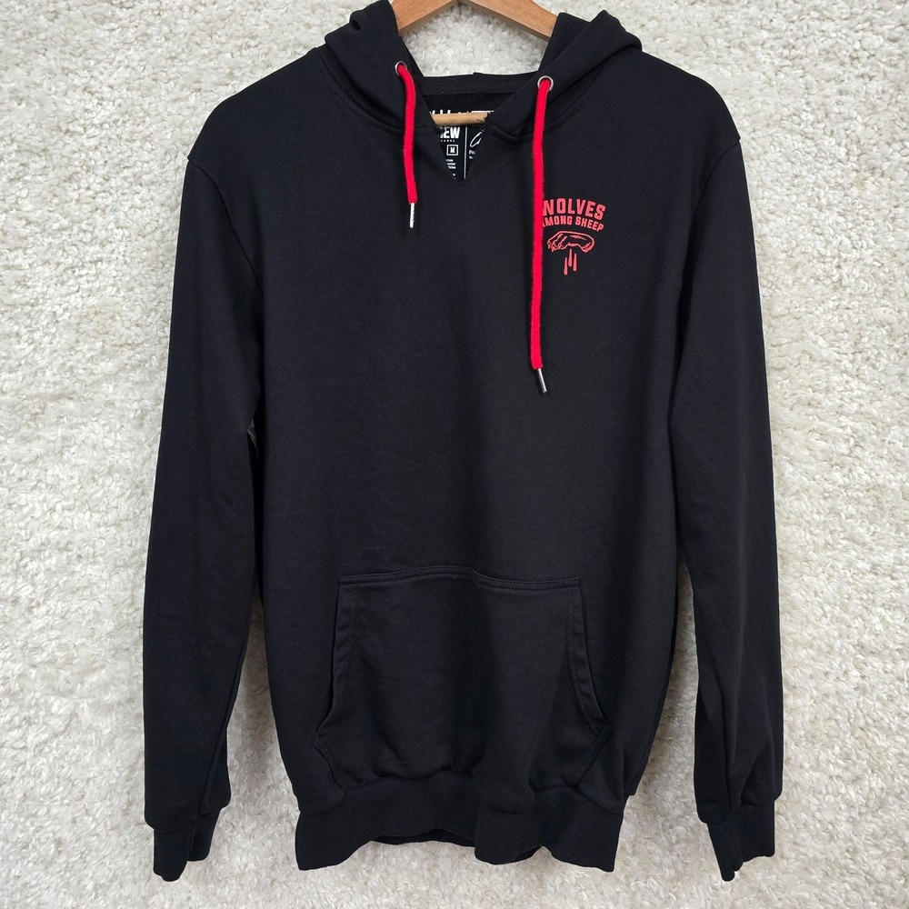 Kill Crew Hoodie Mens M Black Wolves Among Sheep Graphic Pullover‎ Hoodie